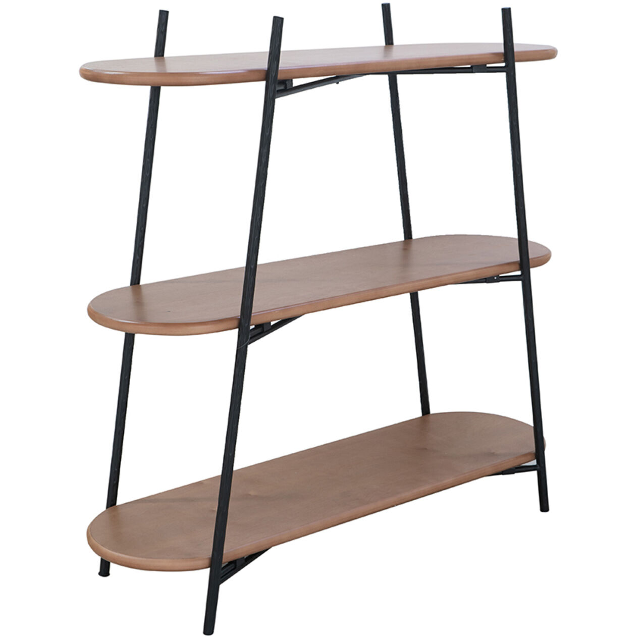 Anita 42.5 inch Brown and Black Shelves