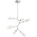 Fiori LED 38.2 inch Classic Silver Chandelier Ceiling Light, Modern Vine