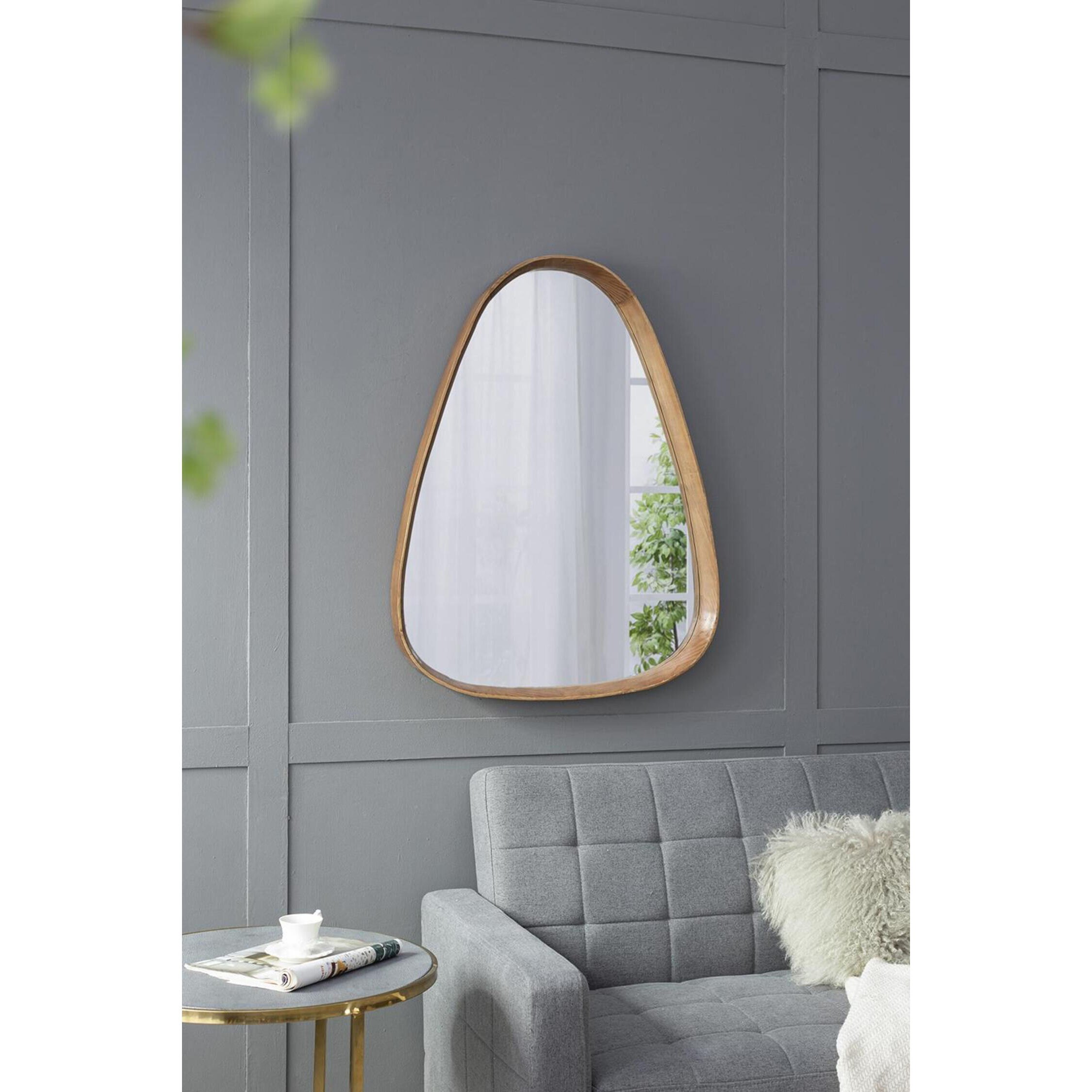 Wayne 36.8 X 28.1 inch Brown Wall Mirror