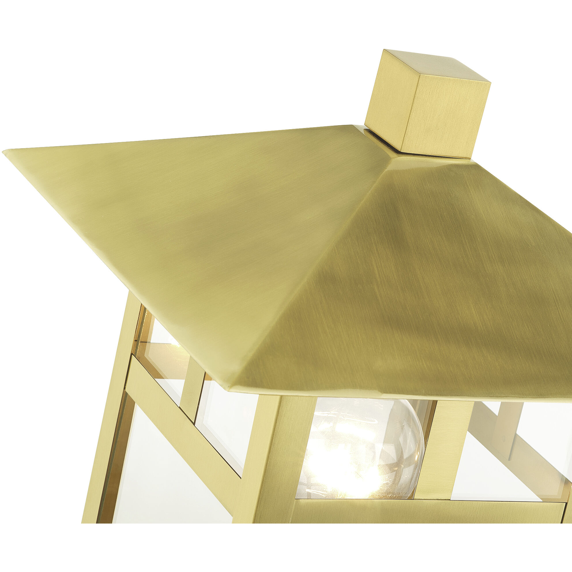 Crestlake 1 Light 13.5 inch Satin Gold Outdoor Post Top Lantern