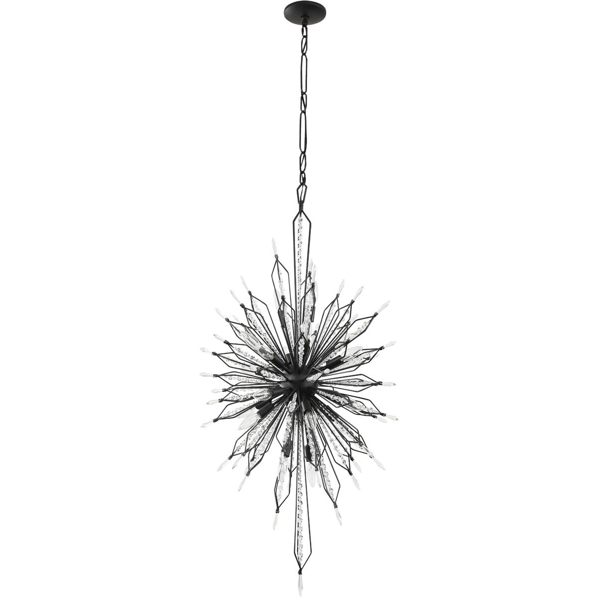 Orbital 20 Light 24 inch Carbon Pendant Ceiling Light