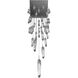 Aspen LED 36 inch Polished Chrome Multi Port Pendant Ceiling Light in Bubbled