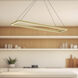 Piazza LED 8.63 inch Brushed Gold Pendant Ceiling Light