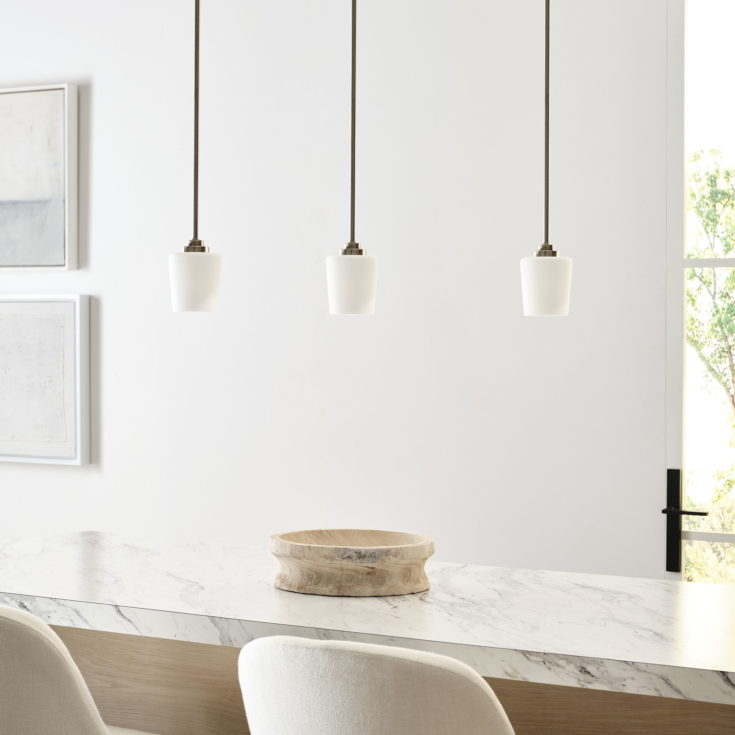 Windom 1 Light 4.25 inch Brushed Nickel Pendant Ceiling Light