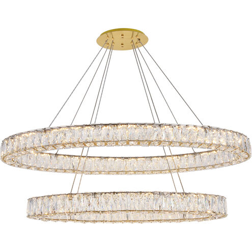 Monroe LED 48 inch Gold Chandelier Ceiling Light