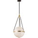 Harmony 4 Light 17.5 inch Natural Brass Down Pendant Ceiling Light in Opal Glass