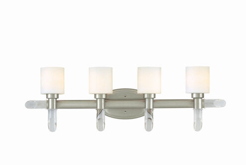 Glamis 4 Light 28 inch Satin Steel Wall Sconce Wall Light