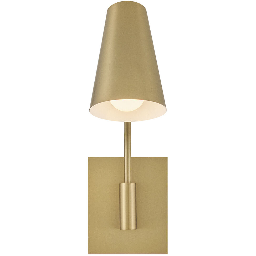 Bray Wall Mount Wall Light in Lacquered Brass
