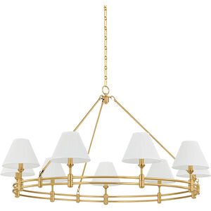 Howard 9 Light 50 inch Aged Brass Chandelier Ceiling Light