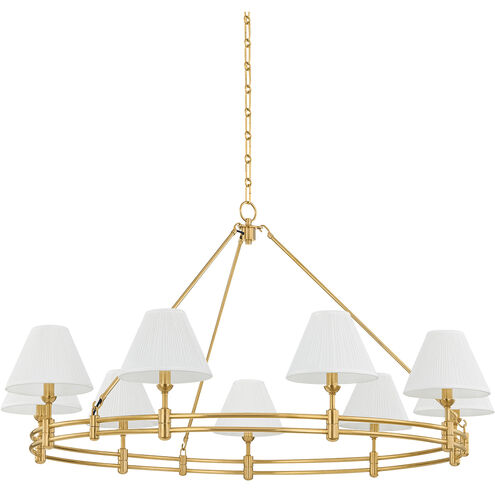 Howard 9 Light 50 inch Aged Brass Chandelier Ceiling Light