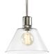 Zigrina 1 Light 11.75 inch Polished Nickel Pendant Ceiling Light