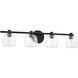 Valentina 4 Light 30 inch Matte Black Vanity Light Wall Light