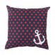 Mobjack Bay 18 X 18 inch Navy and Red Outdoor Throw Pillow