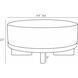 Aurora 20 inch White Ottoman