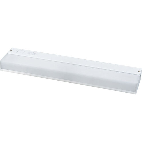Undercabinet 120V 18 inch White Undercabinet Light in Bulbs Not Included, Cord Not Included, KO in back for electrical feed, 18.375", KO for Rocker Switch