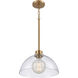 Julian 1 Light 14 inch Brushed Gold Pendant Ceiling Light
