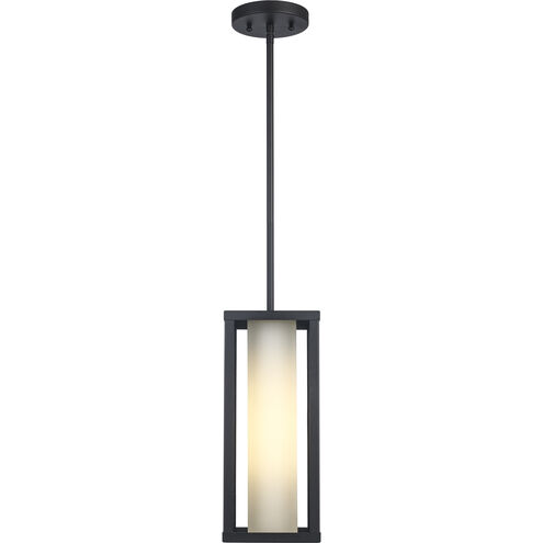 Adler 1 Light 6 inch Black Outdoor Pendant