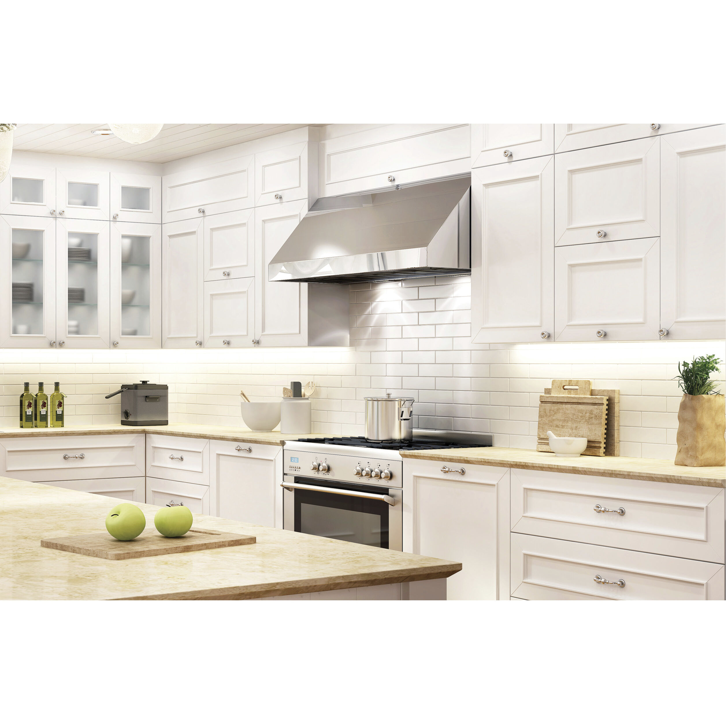 CounterQuick 120 LED 14 inch White Under Cabinet & Cove, Linear Strip