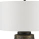 Brigadier 34.5 inch 150.00 watt Antique Brass and Black and Whitewash Table Lamp Portable Light