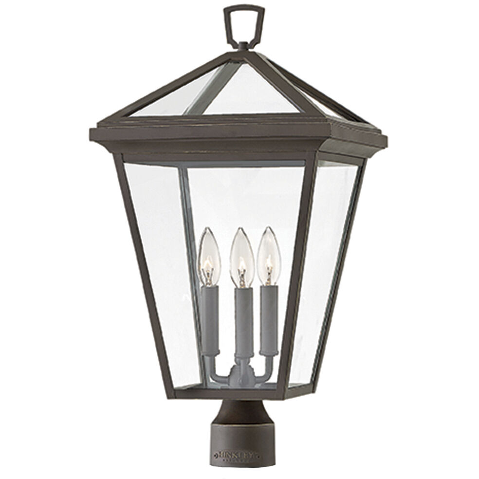 Estate Series Alford Place 2 Light 20.25 inch Oil Rubbed Bronze Outdoor Post Mount Lantern in Non-LED