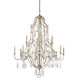 Wildwood 12 Light 35 inch Antique Silver Leaf Chandelier Ceiling Light, Large