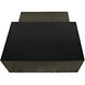 Amboss 58 X 32 inch Matte Black with Aged Brass Coffee Table