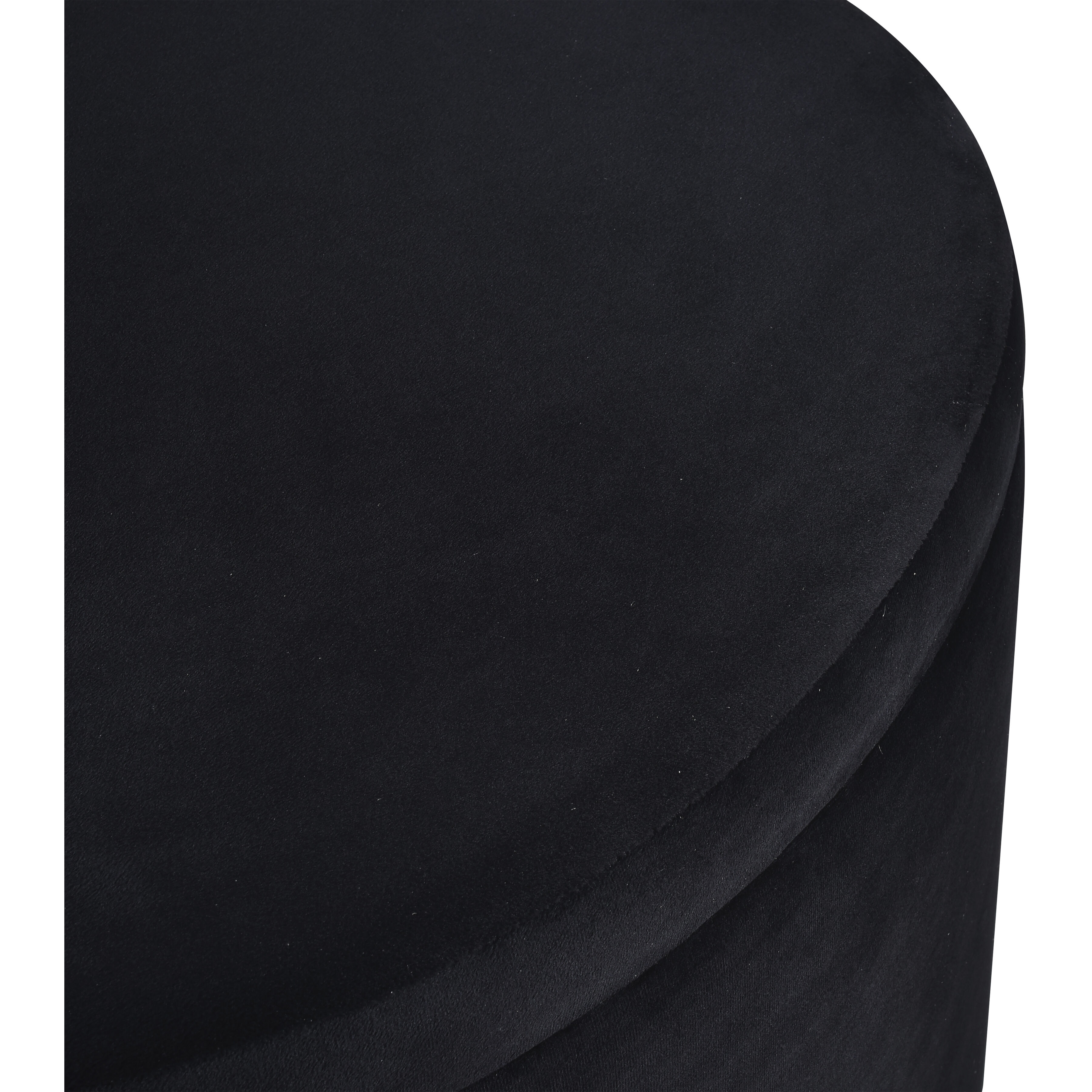 Linder 17.25 inch Black Storage Ottoman