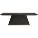 Ferris 92 X 42 inch Stained Gold and Cerused Forest Black Dining Table