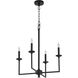 Eldorado 4 Light 22 inch Matte Black Chandelier Ceiling Light