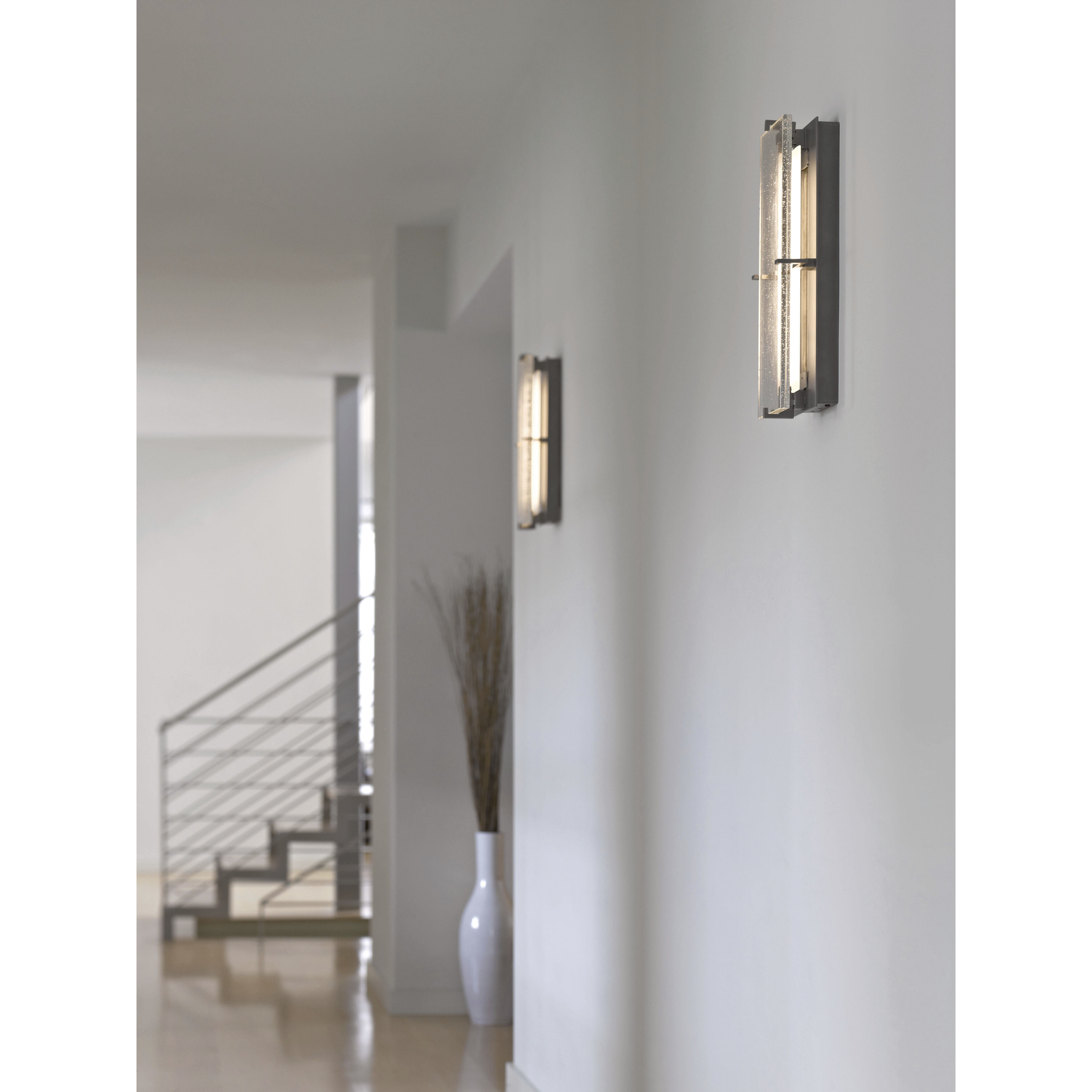 Ethos LED 18.3 inch Coastal Burnished Steel Outdoor Sconce - Open Box