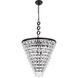 Nordic 7 Light 24 inch Black Chandelier Ceiling Light