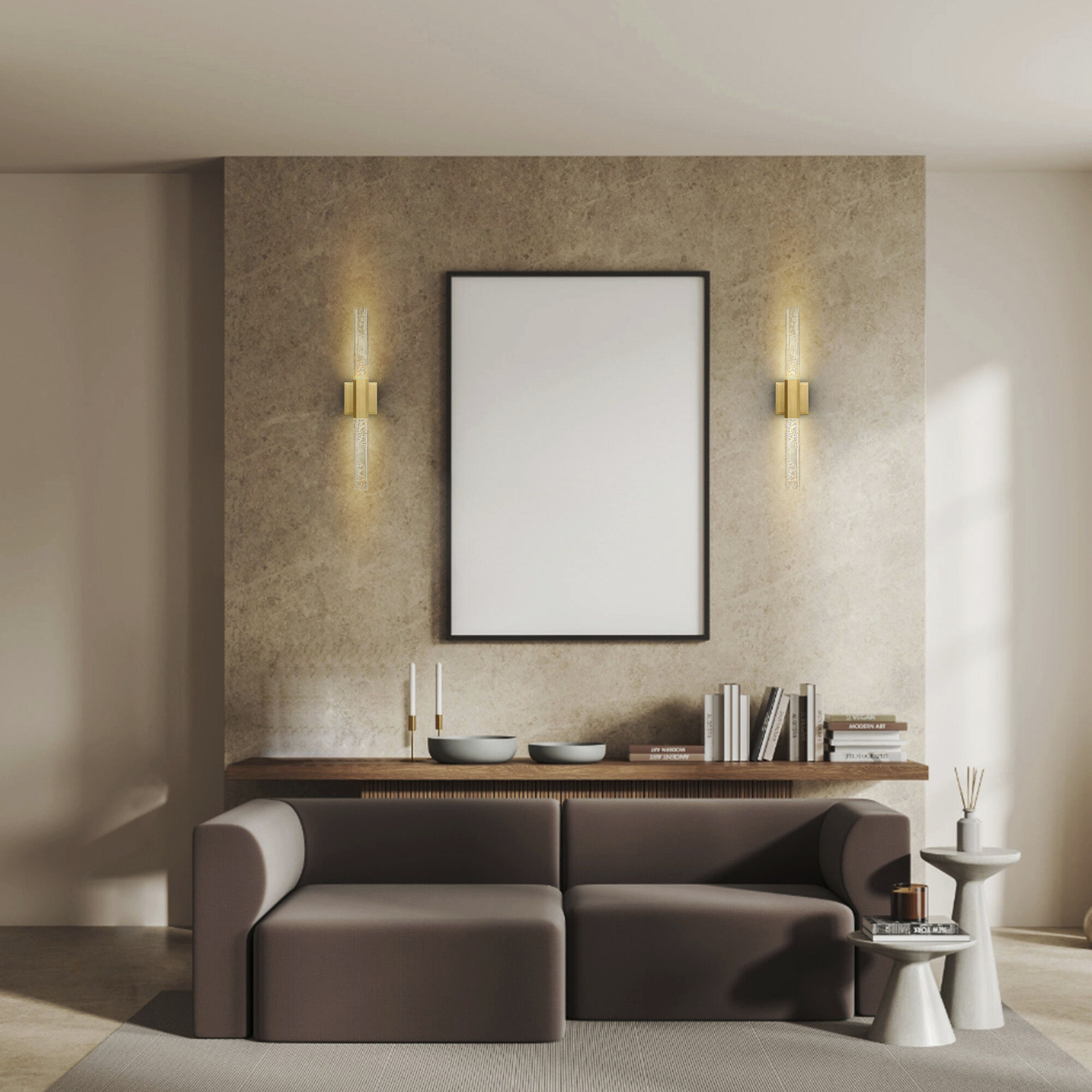 Greta LED 4.3 inch Brass Vanity Light Wall Light