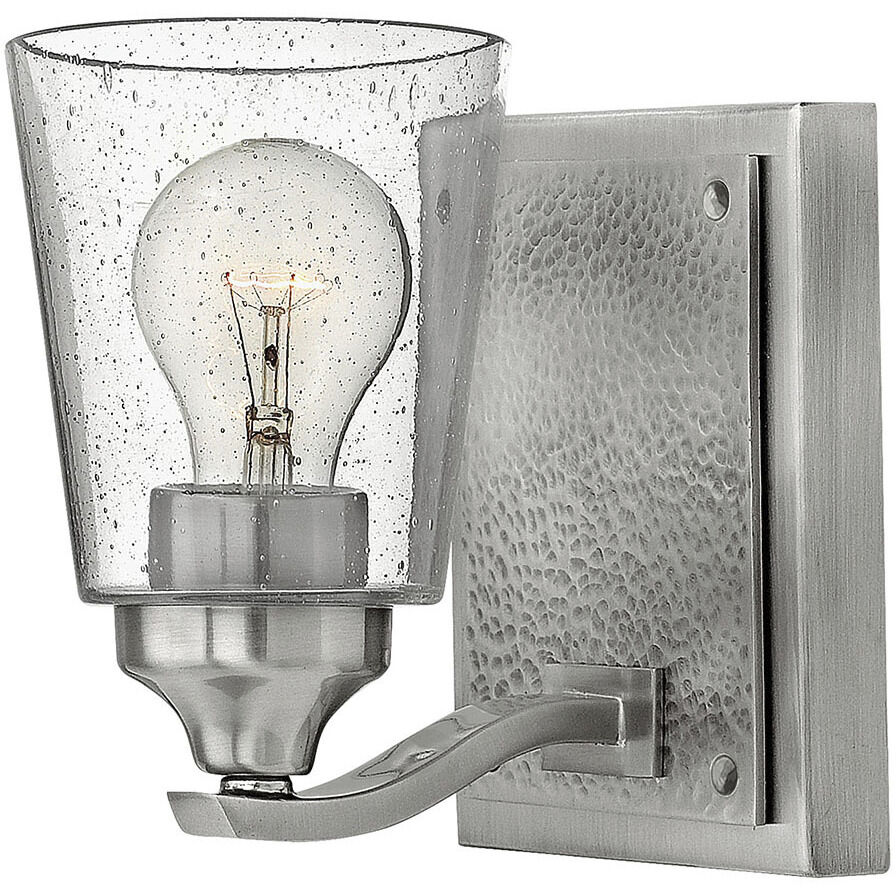 Jackson 1 Light 7 inch Brushed Nickel with Polished Antique Nickel Vanity Light Wall Light