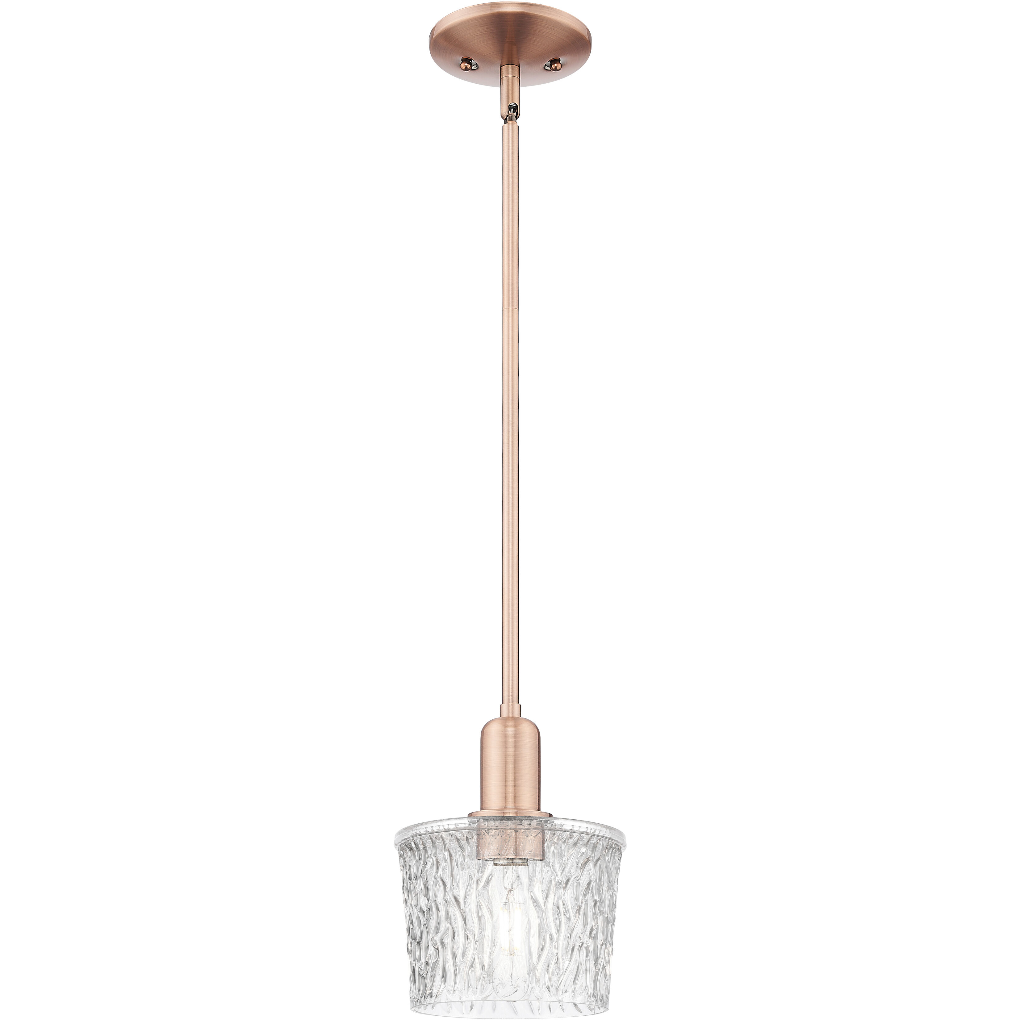 Arcadia Niagara 1 Light 6.5 inch Antique Copper Mini Pendant Ceiling Light