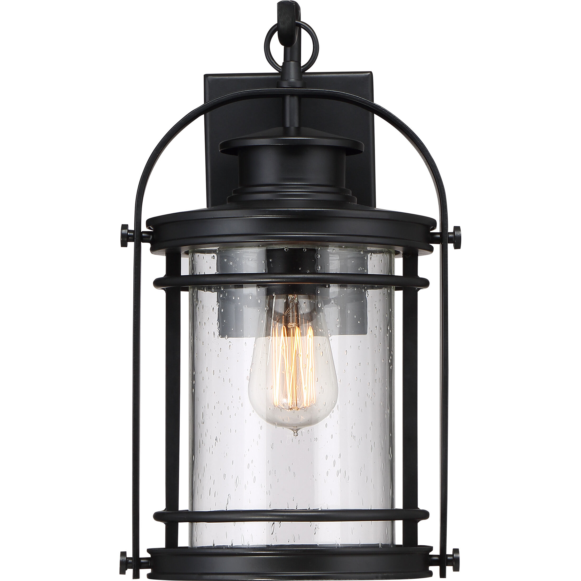 Booker 1 Light 15 inch Mystic Black Wall Lantern