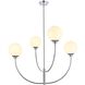 Nyomi 4 Light 36 inch Chrome Chandelier Ceiling Light