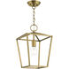 Devone 1 Light 10 inch Antique Brass Convertible Semi Flush/Lantern Ceiling Light