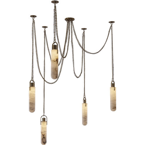 Flint 37.5 inch Winter Brass Pendant Ceiling Light