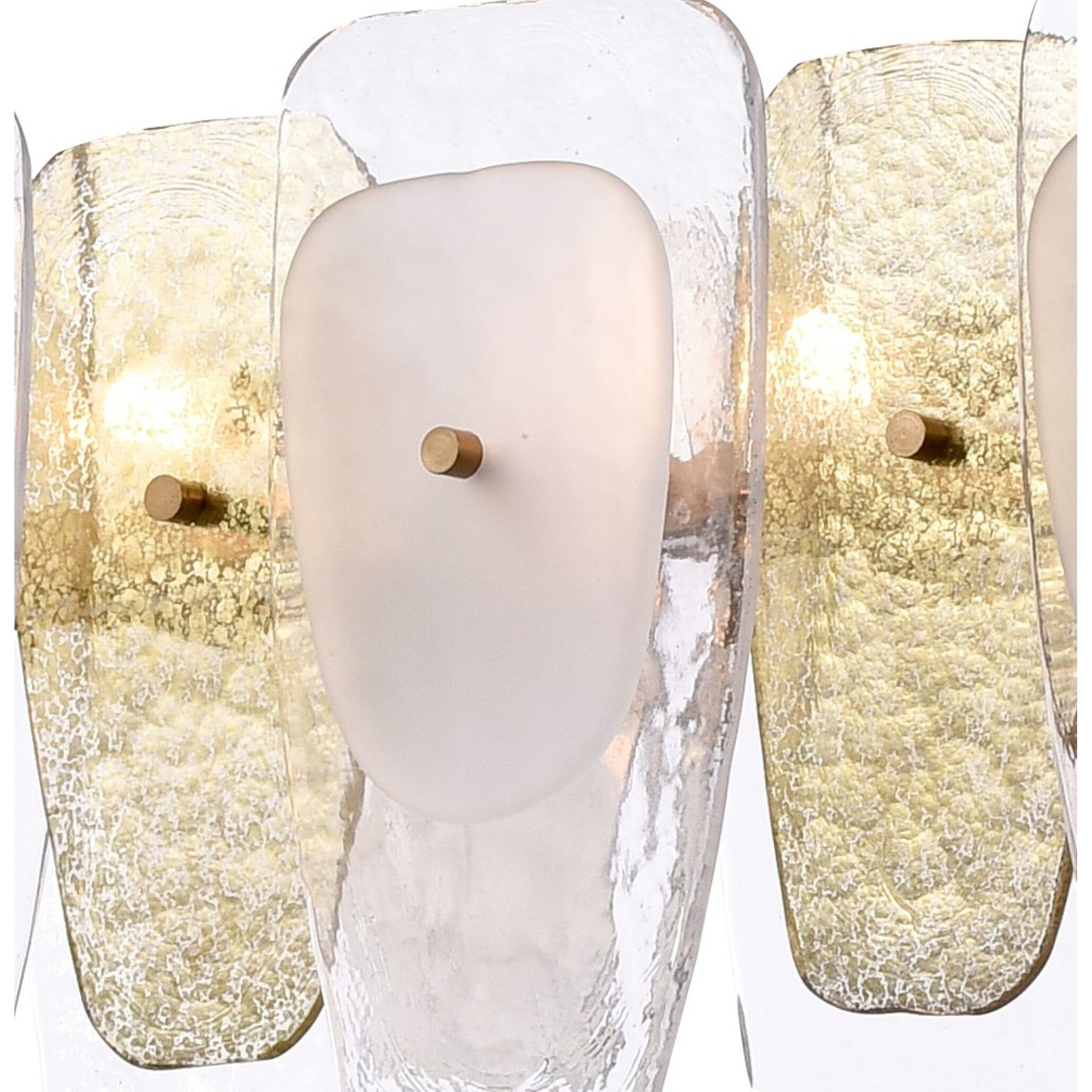 Strata 16 Light 36 inch Lacquered Gold Chandelier Ceiling Light, Converts to Semi Flush