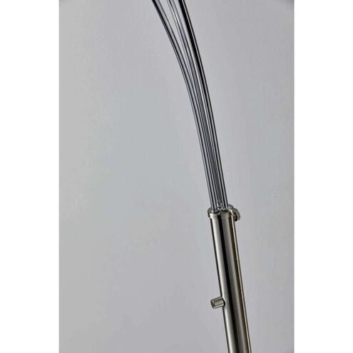 Belle 82 inch 60.00 watt Satin Steel Arc Lamp Portable Light