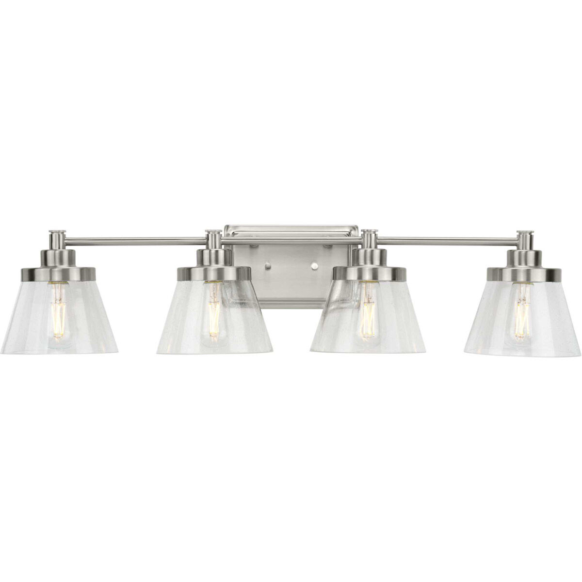 Hinton 4 Light 34 inch Brushed Nickel Bath Vanity Wall Light