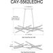 Carly LED 55 inch Matte Black Chandelier Ceiling Light