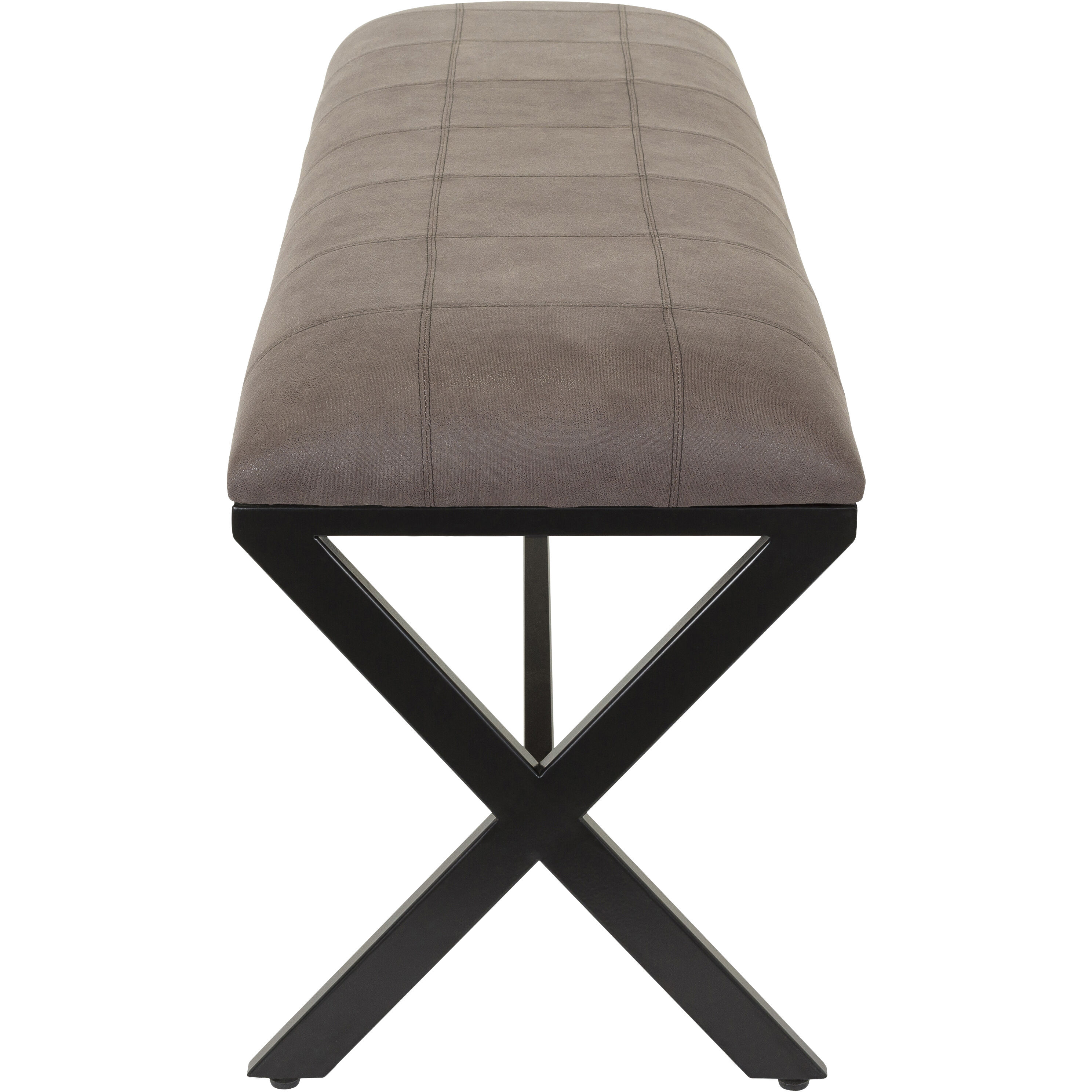 Ashland Medium Grey Upholstered Bench