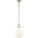 Laria 1 Light Polished Nickel Pendant Ceiling Light in Opal