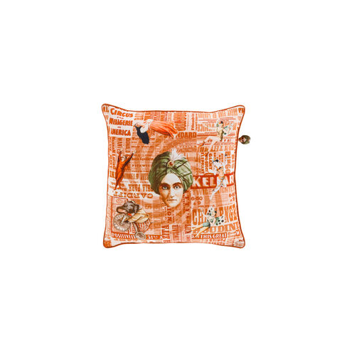 Mind Games 18 X 18 inch Burnt Orange and Blush Throw Pillow