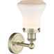 Bellmont Sconce Wall Light in Antique Brass, Matte White