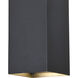 Lavage LED 14 inch Textured Black Outdoor Wall