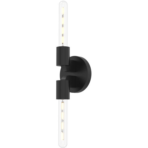 Alora Mood Claire 2 Light 5 inch Matte Black Bath Vanity Light Wall Light