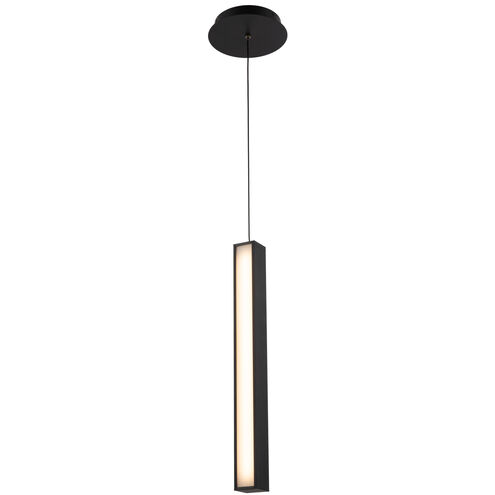 Chaos LED 7.13 inch Black Pendant Ceiling Light in 20in.