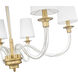 Katerina 6 Light 32 inch Rubbed Brass Chandelier Ceiling Light